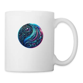 Holographic design with electric glitches - Mug - white - Right