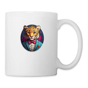 Léopard comique drôle - Mug blanc - blanc - Droite
