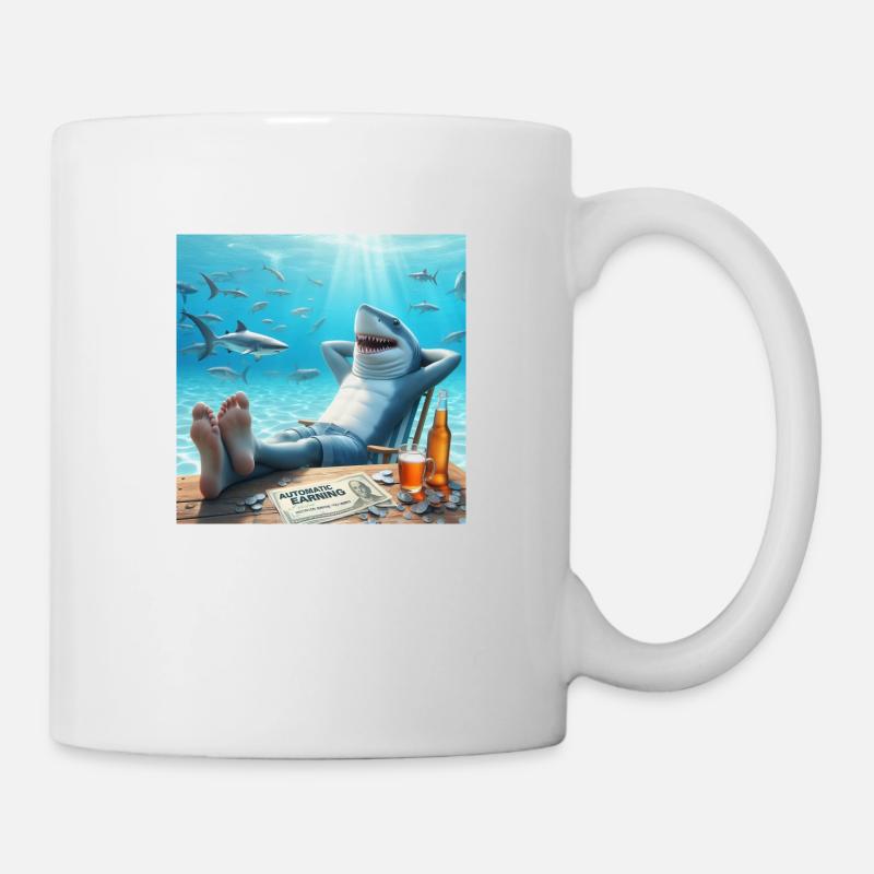 Automatic Earning - Shark 3 product - Mug - white
