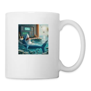 Automatisches Verdienen - Shark 4 Produkt - Tasse - Weiß - Rechts