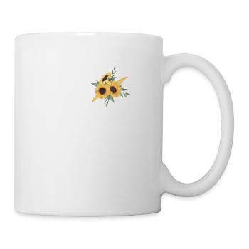 Letter m floral sunflower - Mug - white - Right