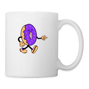 donut comic smile - Tasse - Weiß - Rechts