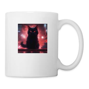 Flammenkatze - Tasse - Weiß - Rechts