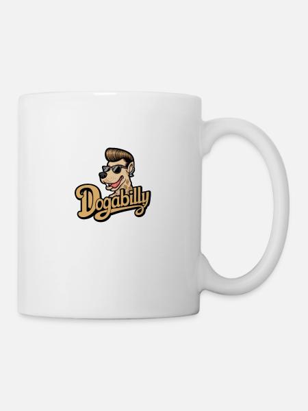 Hund mit Sonnenbrille - Tasse - Weiß