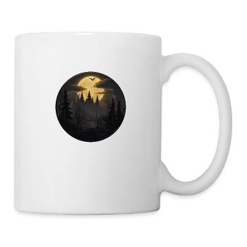 Dunkler Wald - Tasse - Weiß - Rechts