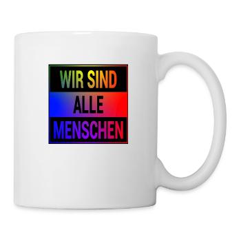 Wir sind alle Menschen Pride! - Tasse - Weiß - Rechts
