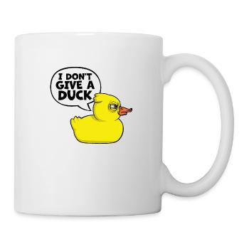 Lustig Ich gebe keine Ente Gummienten Sarkasmus - Tasse - Weiß - Rechts