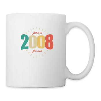 2008 Vintage Retro Geburtstagsgeschenk 2008 - Tasse - Weiß - Rechts