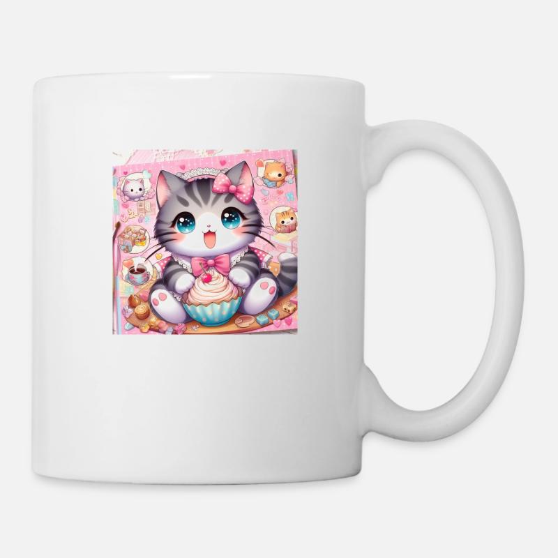 Gebäck Katze - Tasse - Weiß