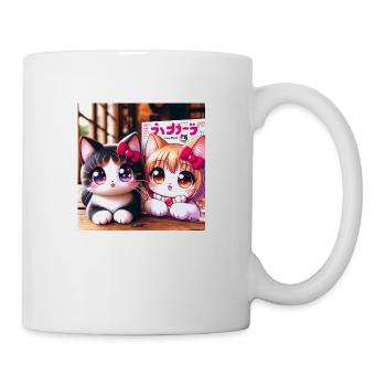 chat manga - Mug blanc - blanc - Droite