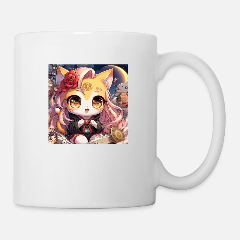 Fröhliches Kätzchen - Tasse - Weiß
