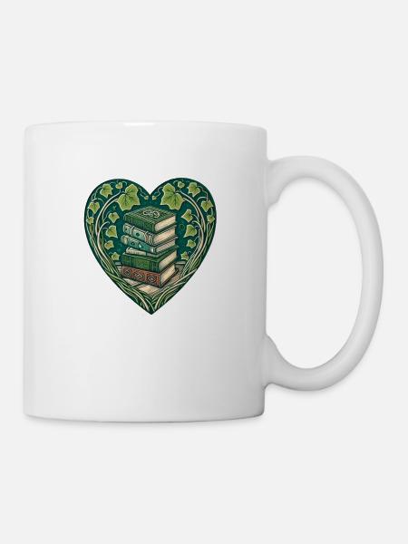 Bücherwurm - Tasse - Weiß