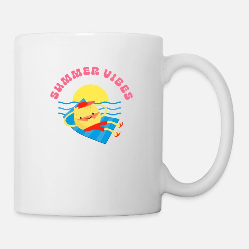 sumer vibes lemon - Tasse - Weiß