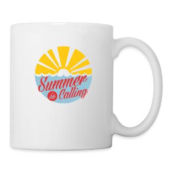 summer is calling red - Tasse - Weiß - Rechts
