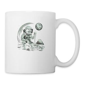 Astronot Digging the moon - Mug - white - Right