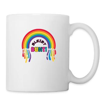 PRIDE - Bleibt BUNT mit REGENBOGEN - Tasse - Weiß - Rechts