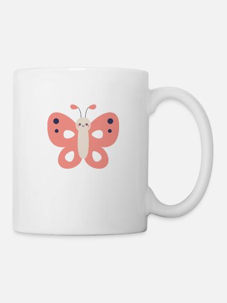 Schmetterling - Tasse - Weiß