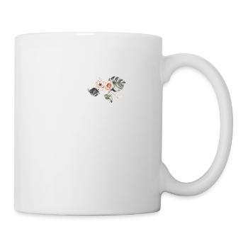 Tropischer Blumenbuchstabe Q - Tasse - Weiß - Rechts