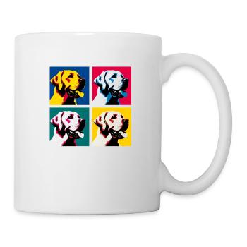 Pop Labrador Retriever Dog Portrait - Pet Portrait - Mug - white - Right