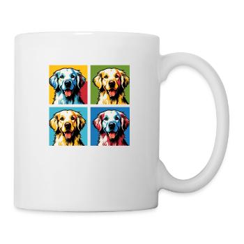 Pop Golden Retriever Dog Portrait - Pet Portrait - Mug - white - Right