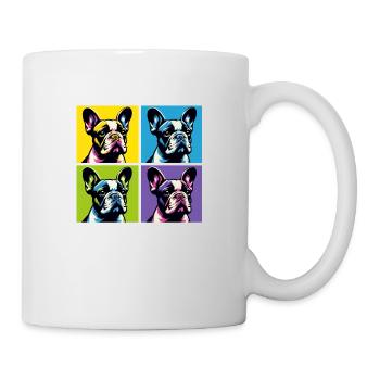 Pop French Bulldog Dog Portrait - Pet Portrait - Mug - white - Right