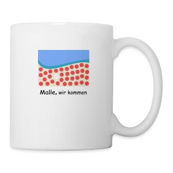 Malle, nous voilà - Mug blanc - blanc - Droite