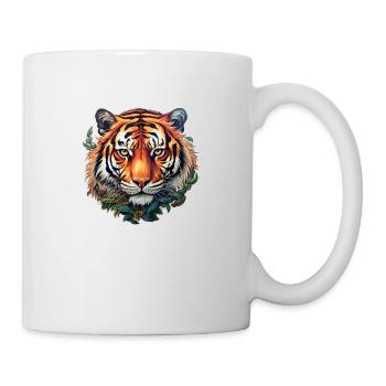 Tigerkopf gefährlich - Tasse - Weiß - Rechts