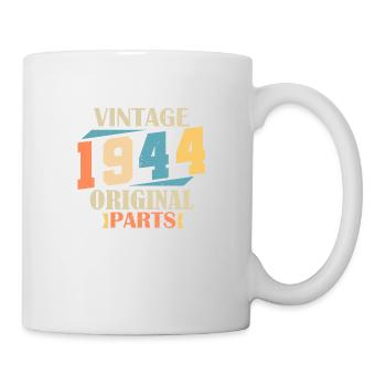 Monat 1944. 1944 Geburtstagsgeschenk. 80 Jahre alter Birt - Tasse - Weiß - Rechts