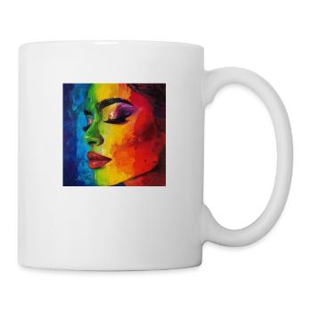 Arc-en-ciel - Mug blanc - blanc - Droite