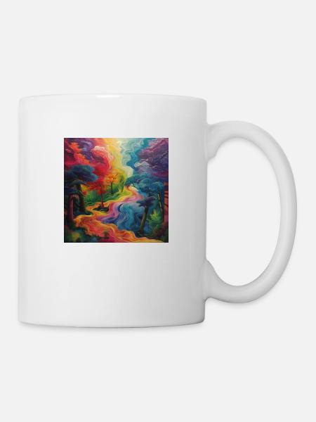 Abstrakter Weg - Tasse - Weiß