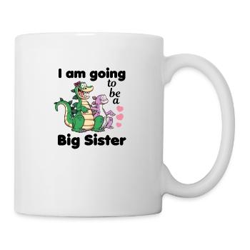 Ich werde eine große Schwester sein Cartoon - Tasse - Weiß - Rechts