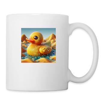 Canard baignant dans un monde surréaliste : l’espace liminal - Mug blanc - blanc - Droite
