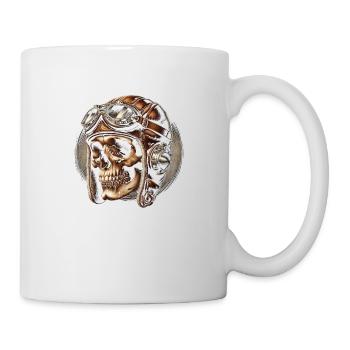 Retro-Flugschädel - Tasse - Weiß - Rechts