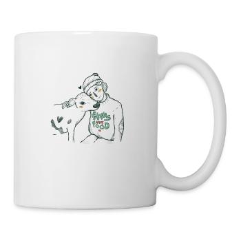 Amis pas de nourriture Veau pour les végétaliens - Mug blanc - blanc - Droite