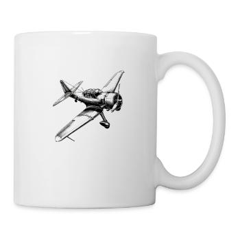 a stencil for a plane tattoo - Tasse - Weiß - Rechts