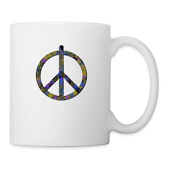 Abstract Harmony: Yellow-Blue Peace Rush - Mug - white - Right
