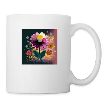 Colorful Blossom Spring Abstraction - Mug - white - Right
