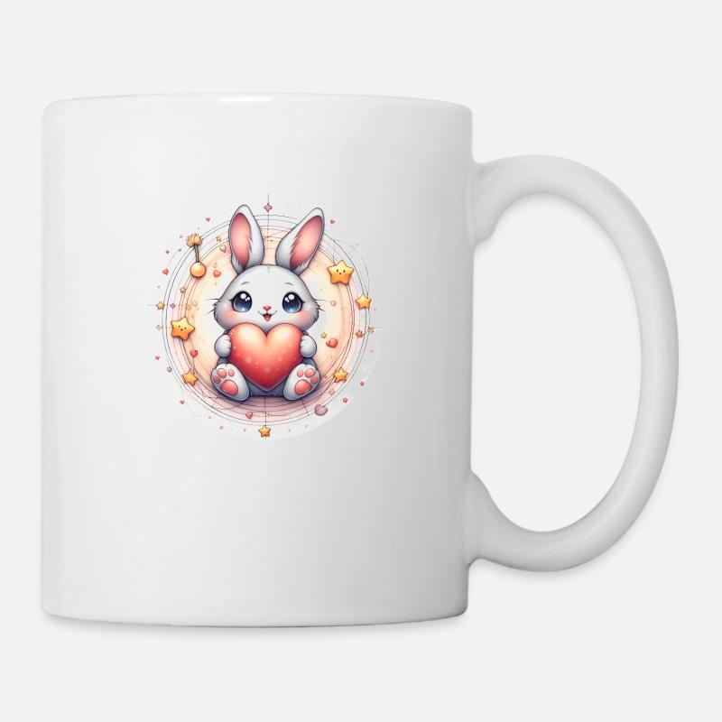 Hase mit Herz - Tasse - Weiß