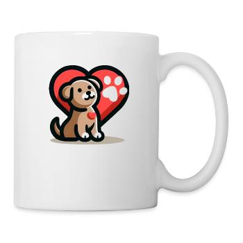 Hundeliebe - Tasse - Weiß - Rechts