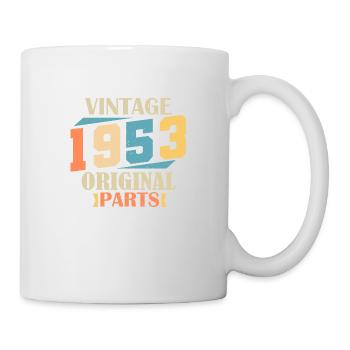 Monat 1953. 1953 Geburtstagsgeschenk. 71 Jahre alt Birt - Tasse - Weiß - Rechts