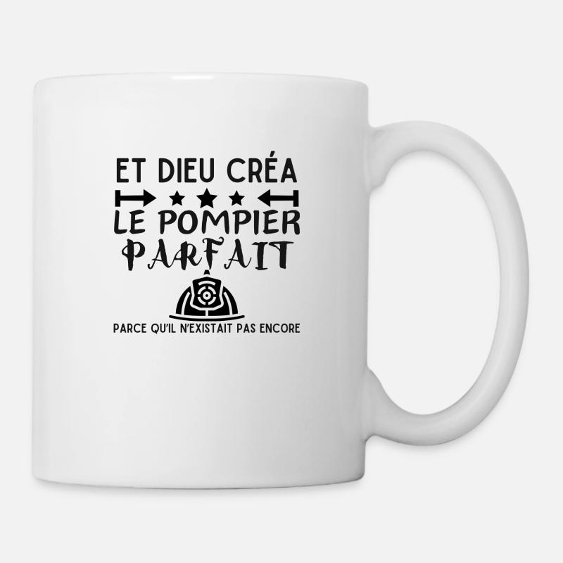 GOD CREATED THE PERFECT FIREMAN - Mug - white