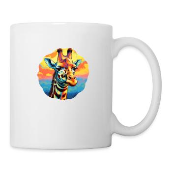 Tête de girafe psychédélique - Mug blanc - blanc - Droite
