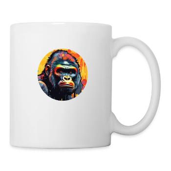 Gorilla psychedelisch - Tasse - Weiß - Rechts