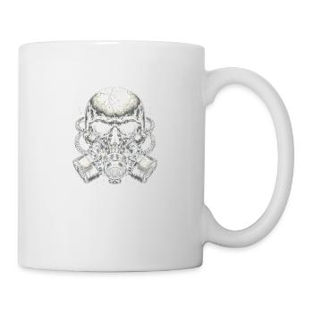Cracked Skull with Dual Filters - Mug - white - Right
