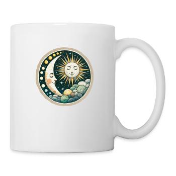 Lune et Soleil - Mug blanc - blanc - Droite