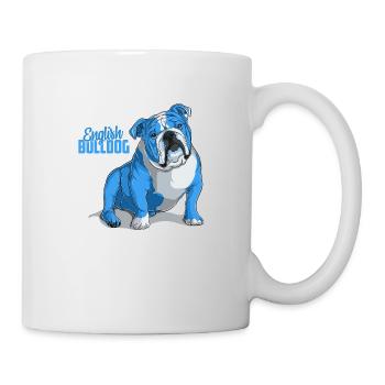 Dog Bulldog Animals Puppy Cute Dog Watercolor Art - Mug - white - Right