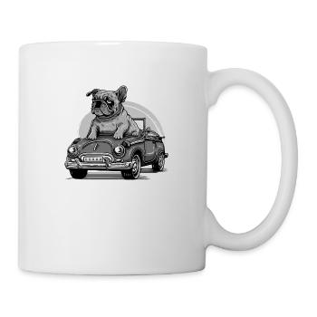 Dog Bulldog Animals Puppy Cute Dog Watercolor Art - Mug - white - Right