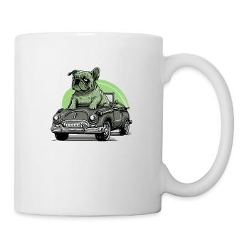 Dog Bulldog Animals Puppy Cute Dog Watercolor Art - Mug - white - Right