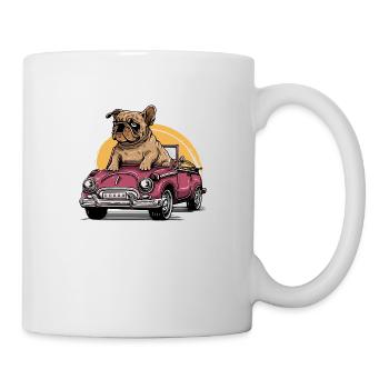 Dog Bulldog Animals Puppy Cute Dog Watercolor Art - Mug - white - Right