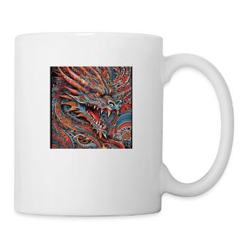 Drache - Tasse - Weiß - Rechts